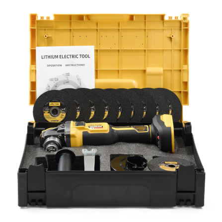 เครื่องเจียรไร้สาย (พร้อมแบตเตอรี่ MK-SERIES) DELTON รุ่น DXR-119 4 นิ้ว 20 โวลต์_5